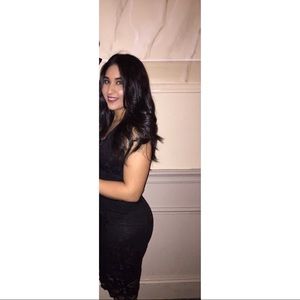 Black, lace, midi dress. Size medium